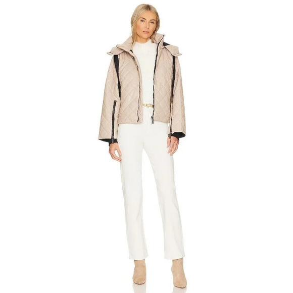 STEVE MADDEN Hayle Jacket in Beige Small Womens Vegan Coat Faux Leather - Picture 6 of 16